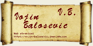 Vojin Balošević vizit kartica